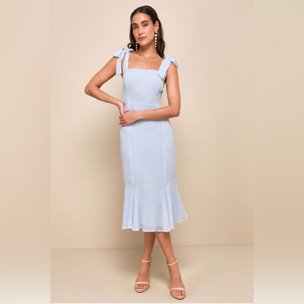Lulu's Light Blue Midi Dress